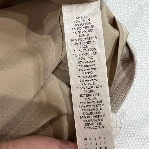 WHBM Neutral Tan Beige Tweed Shift Dress‎ - Picture 8 of 8